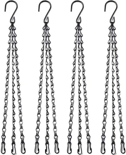 Schwarz metall blumenampel - schwarz,